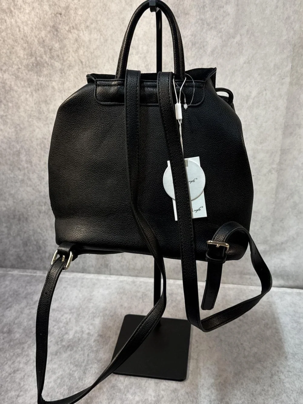 Black Backpack Tote - Women's Casual Shoulder Bag